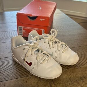 Nike Kids White and Green Sneakers